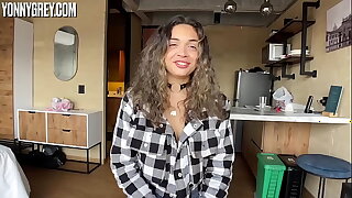 First Porn Squint for Curly Latina MILF - POV Blowjob Rimming and Cum in Mouth