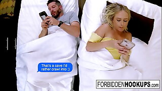 Erotic blonde fucks her horny step-brother